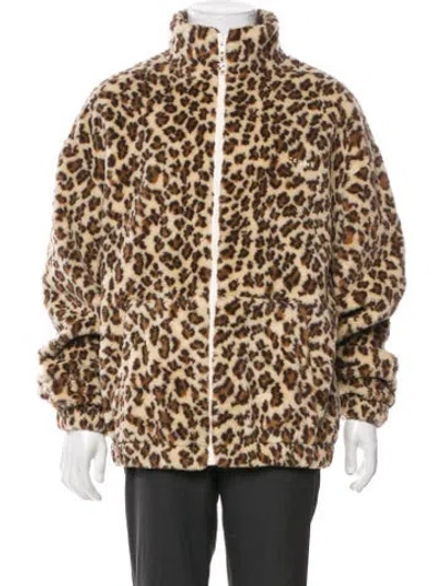 Pre-owned Celine Wool Animal Print Jacket W/ Tags In Multi