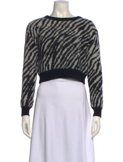 Pre-owned Celine Wool Animal Print Sweater In Black