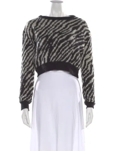 Pre-owned Celine Wool Animal Print Sweater In Black