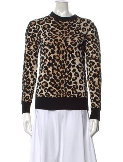 Pre-owned Celine Wool Animal Print Sweater In Neutrals