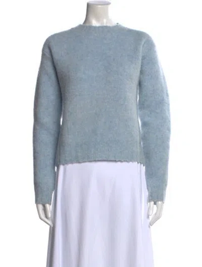 Pre-owned Celine Wool Bateau Neckline Sweater In Blue