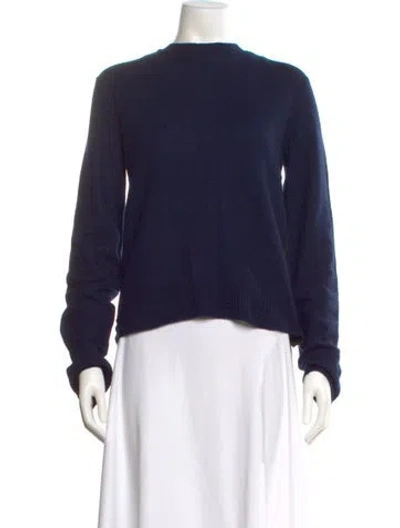 Pre-owned Celine Wool Bateau Neckline Sweater In Blue