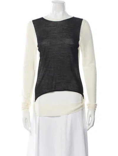 Pre-owned Celine Wool Bateau Neckline Sweater In Neutral