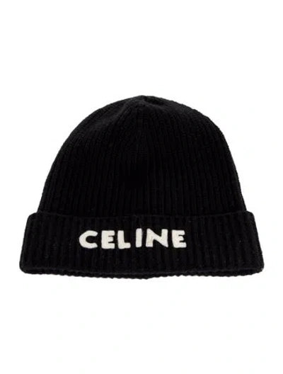 Pre-owned Celine Wool Beanie In Black