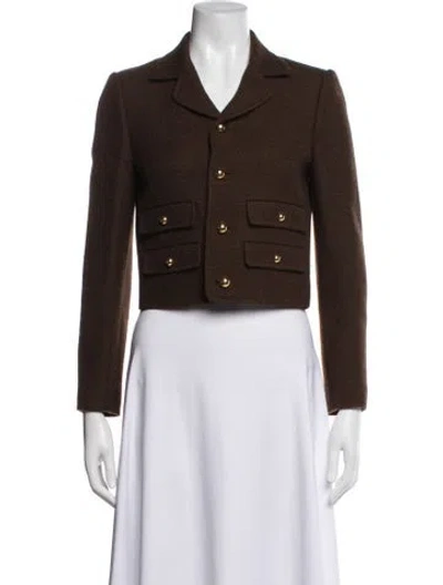 Pre-owned Celine Wool Blazer In Brown