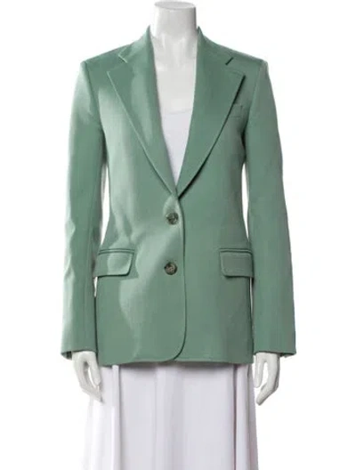Pre-owned Celine Wool Blazer In Green