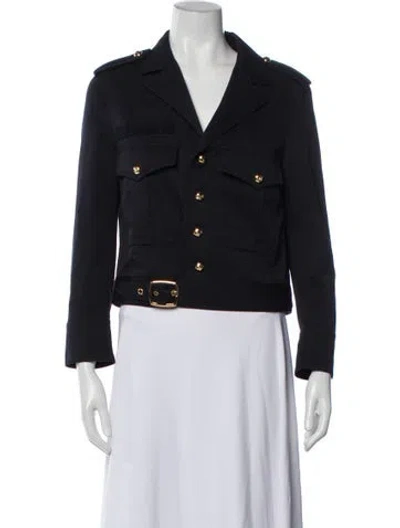 Pre-owned Celine Wool Blazer W/ Tags In Blue