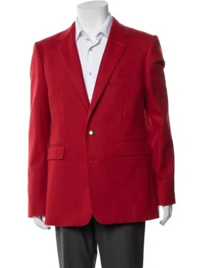 Pre-owned Celine Wool Blazer W/ Tags In Red