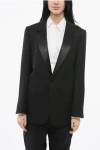 Celine Wool Blazer With Satin Lapel