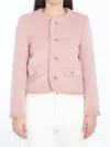 Celine Wool Blend Jacket In Pink