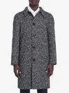 Celine Camden Wool Tweed Coat With Button Closure And Side Pockets In Multi