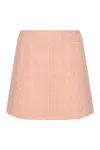 Celine Wool Blend Mini Skirt In Pink