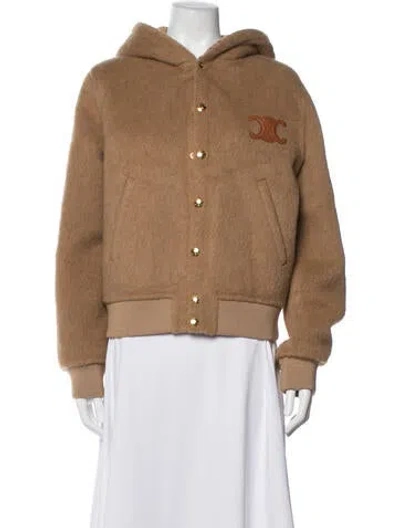 Pre-owned Celine Wool Bomber Jacket In Neutrals