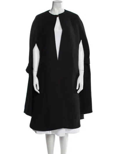 Pre-owned Celine Wool Cape In Black