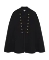Celine Wool Cashmere Collar Cloak In Black