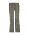 Celine Wool Casual Pants With Checkered Details In Gray