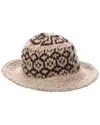 Celine Wool Cloche Hat In Neutral