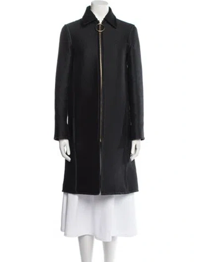 Pre-owned Celine Wool Coat In Black