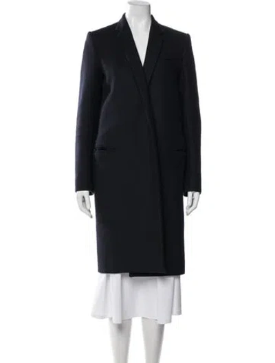 Pre-owned Celine Wool Coat In Blue