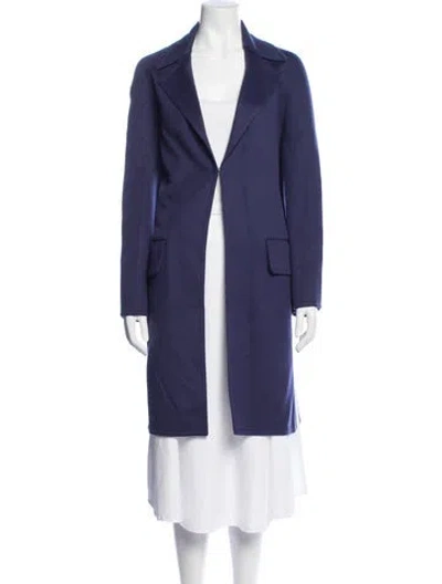 Pre-owned Celine Wool Coat In Blue