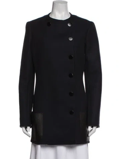 Pre-owned Celine Wool Coat In Blue