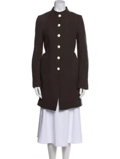 Pre-owned Celine Wool Coat In Brown