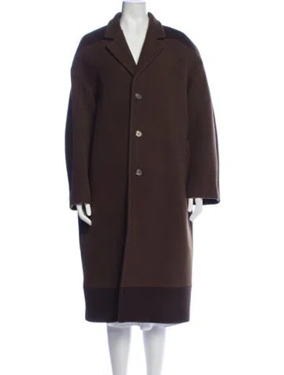 Pre-owned Celine Wool Coat In Brown