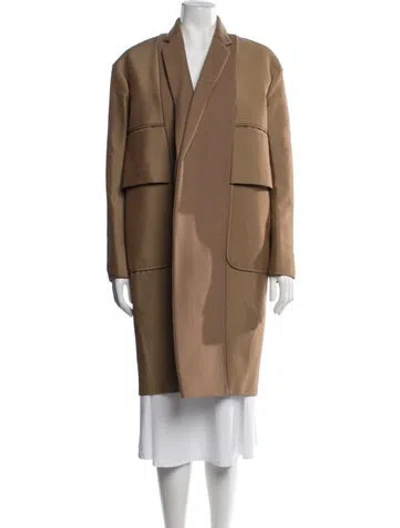 Pre-owned Celine Wool Coat In Brown