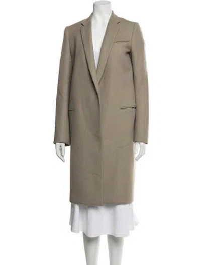 Pre-owned Celine Wool Coat In Neutrals