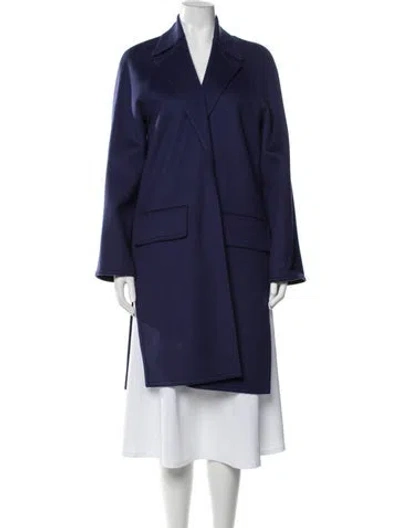 Pre-owned Celine Wool Coat In Purple