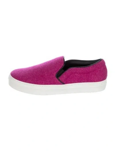 Pre-owned Celine Wool Colorblock Pattern Sneakers W/ Tags In Pink
