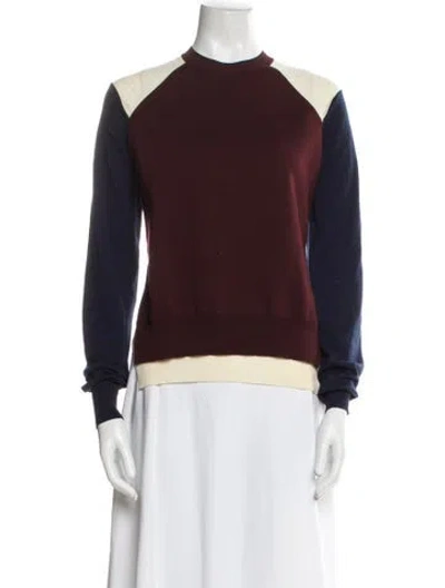 Pre-owned Celine Wool Colorblock Pattern Sweater