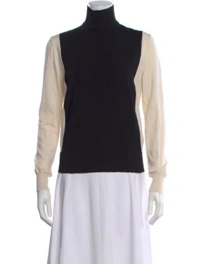 Pre-owned Celine Wool Colorblock Pattern Sweater In Black