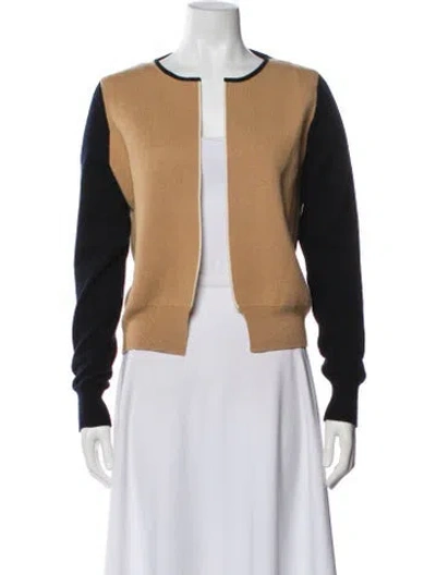 Pre-owned Celine Wool Colorblock Pattern Sweater In Brown