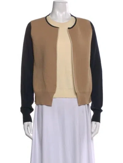 Pre-owned Celine Wool Colorblock Pattern Sweater In Brown