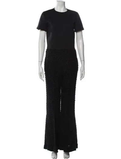 Pre-owned Celine Wool Crew Neck Jumpsuit In Black