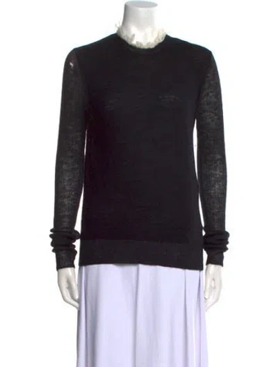 Pre-owned Celine Wool Crew Neck Sweater In Black