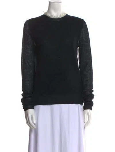 Pre-owned Celine Wool Crew Neck Sweater In Black