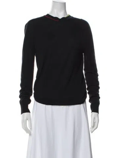 Pre-owned Celine Wool Crew Neck Sweater In Black