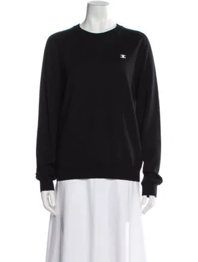 Pre-owned Celine Wool Crew Neck Sweater In Black