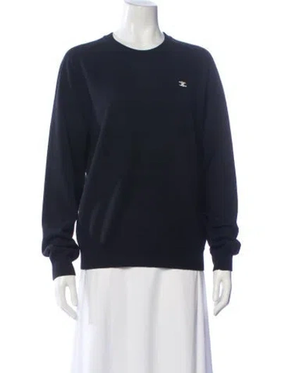 Pre-owned Celine Wool Crew Neck Sweater In Black
