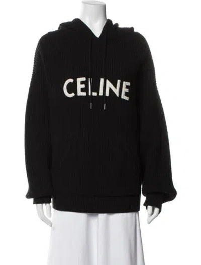 Pre-owned Celine Wool Crew Neck Sweater In Black