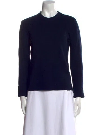 Pre-owned Celine Wool Crew Neck Sweater In Blue