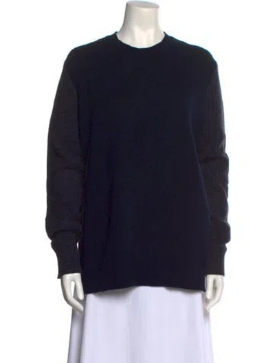 Pre-owned Celine Wool Crew Neck Sweater In Blue