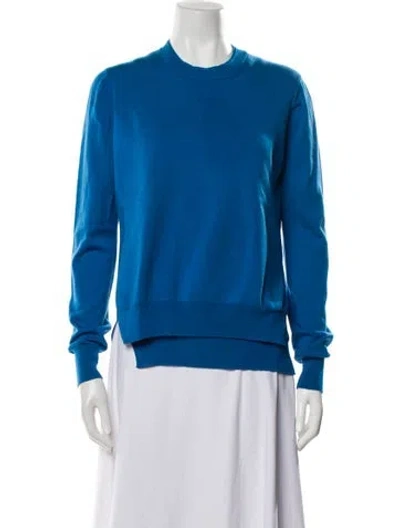 Pre-owned Celine Wool Crew Neck Sweater In Blue
