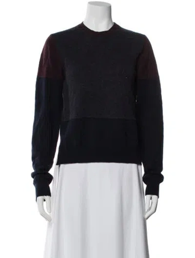 Pre-owned Celine Wool Crew Neck Sweater In Blue