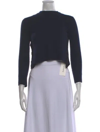 Pre-owned Celine Wool Crew Neck Sweater In Blue