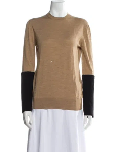 Pre-owned Celine Wool Crew Neck Sweater In Brown