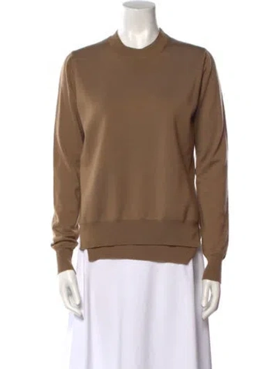 Pre-owned Celine Wool Crew Neck Sweater In Brown