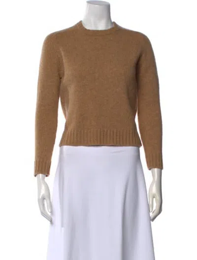 Pre-owned Celine Wool Crew Neck Sweater In Brown